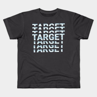 target. text beautyful art design. Kids T-Shirt